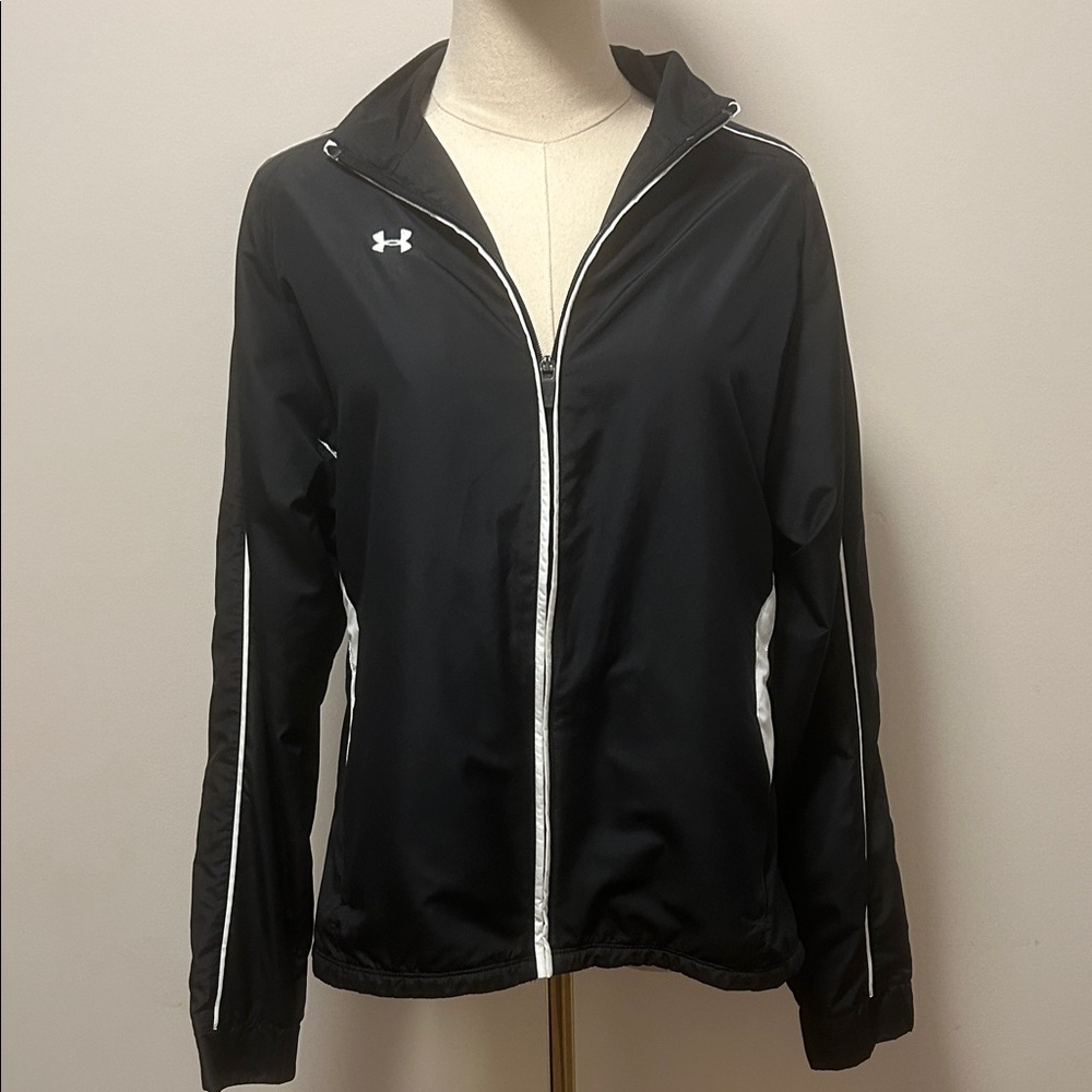 Under Armour Women's Black and White Zip Up Jacket size Medium